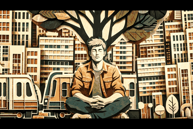 Animated preview from Small Habits for a Better Headspace, a research-collage motion graphics video